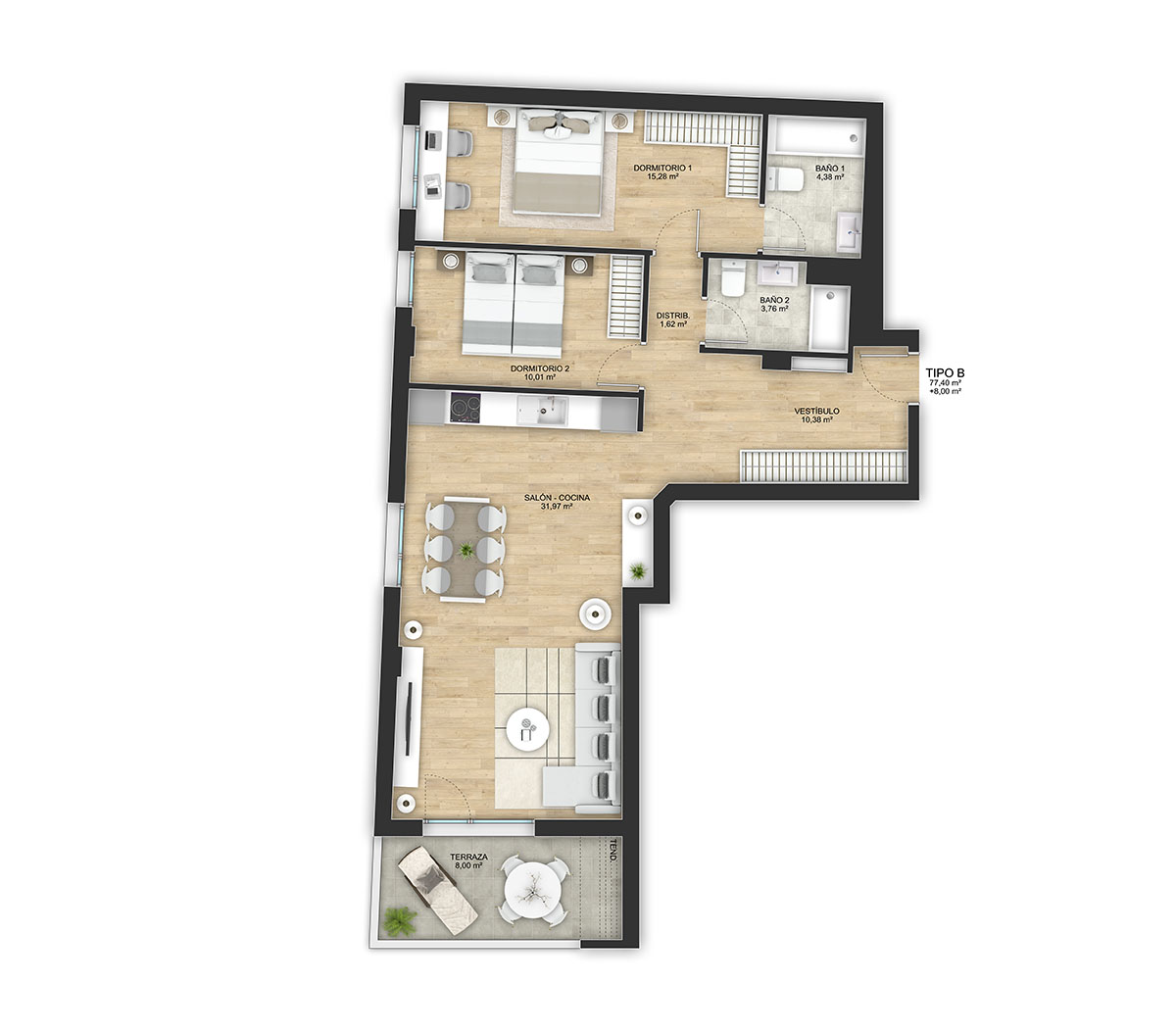 Residencial El Parque TIPO B 1 2 3