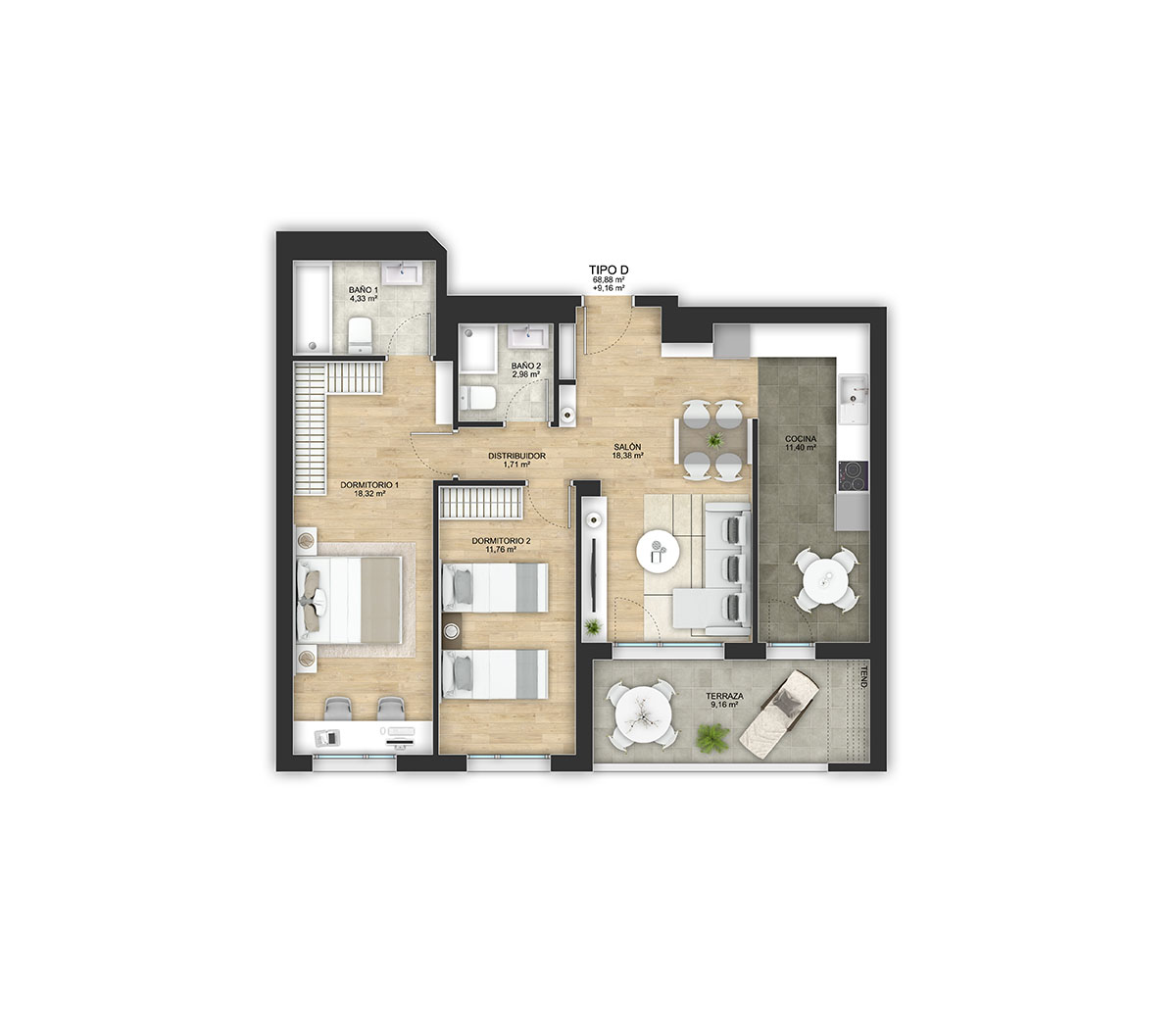 Residencial El Parque TIPO D 1 2 3