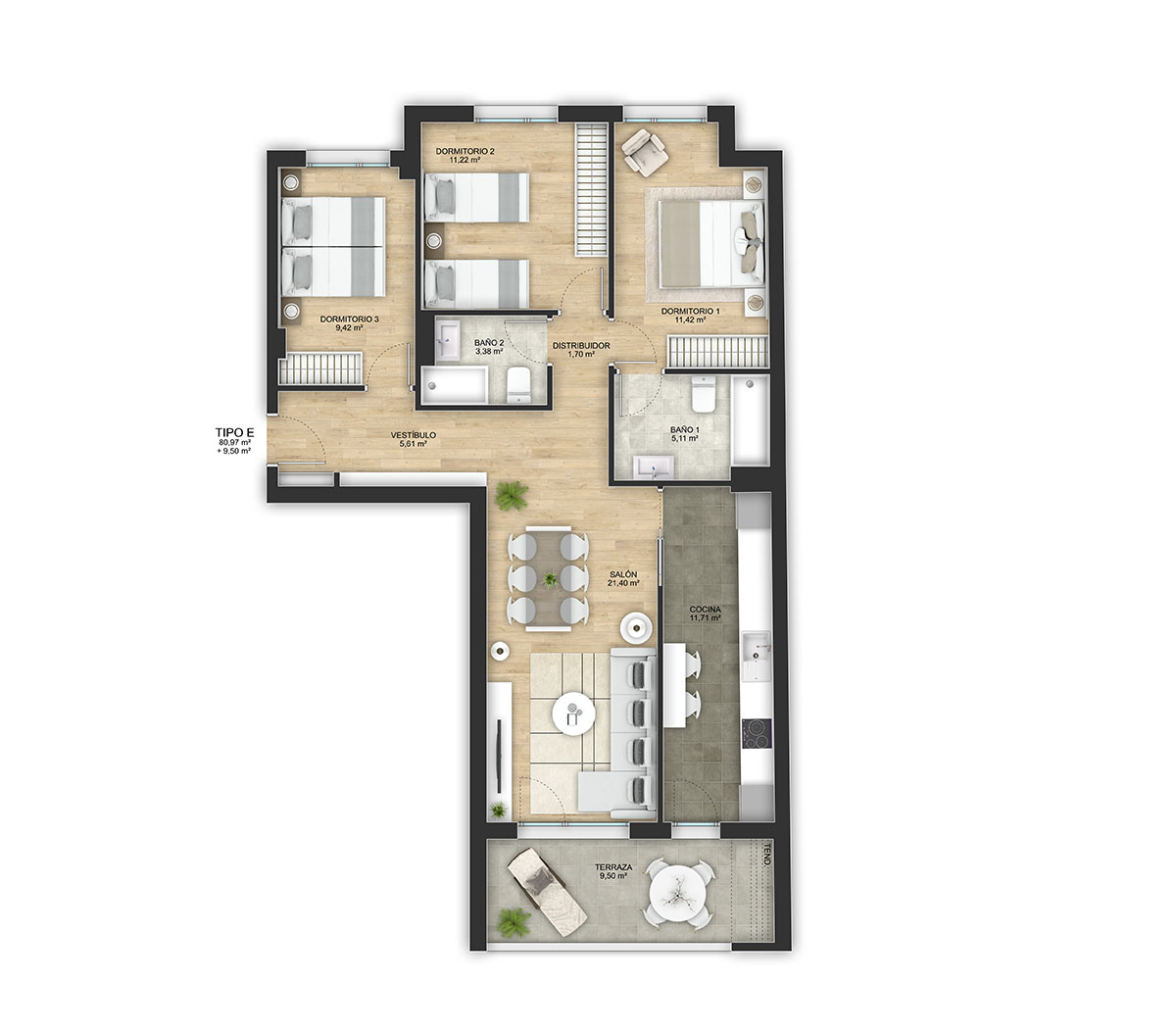 Residencial El Parque TIPO E 2 3